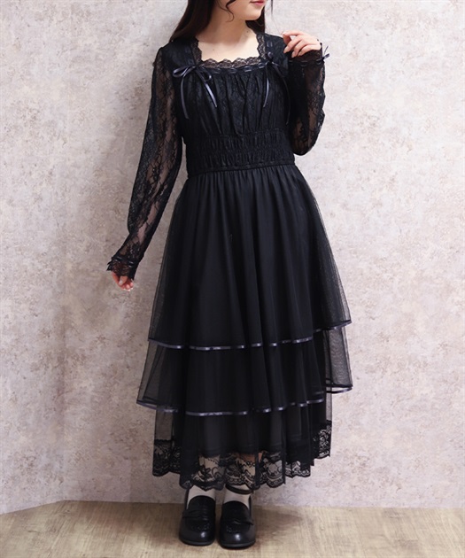 レースティアードチュールワンピース | axes femme online shop