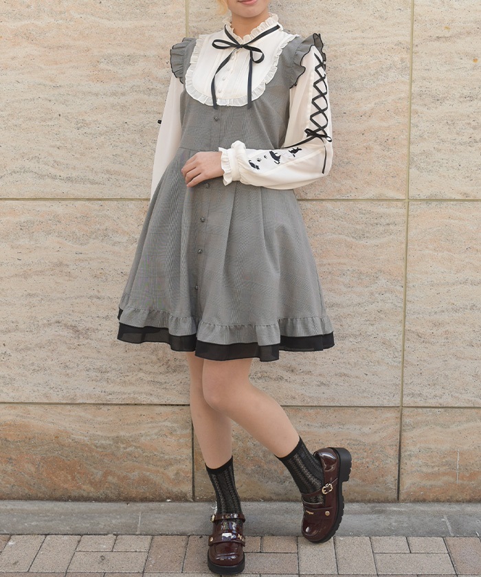 ねこ刺繍ミニワンピース | 大人衣料 | axes femme 公式オンライン
