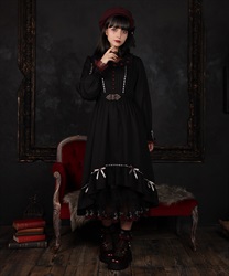 ローズフィッシュテールワンピース【予約】(黒-F)