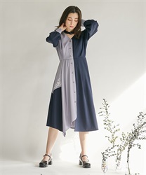 チョーカー風バイカラーワンピース | outlet | axes femme チョーカー風バイカラーワンピース | outlet | axes femme