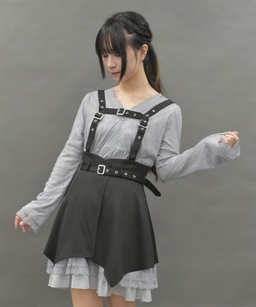 ハーネスベルト付レースワンピース | outlet | axes femme ハーネスベルト付レースワンピース | outlet | axes femme