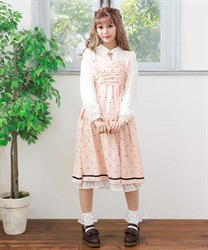 ハートドットビスチェ切替ワンピース | レディース服