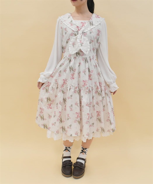 フラワープリントセーラーワンピース | レディース服 フラワープリントセーラーワンピース | レディース服