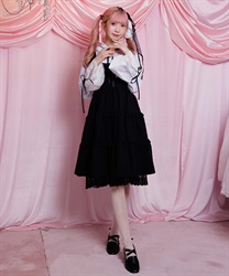 姫袖風ジャンパースカートドッキングワンピース【二次予約】(黒-M)