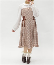 ビスチェ切替バイカラーワンピース