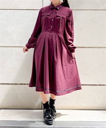 ミリタリー風シャツワンピース | outlet | axes femme online shop ミリタリー風シャツワンピース | outlet | axes femme online shop