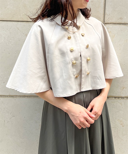 チェーン付きダブル釦ケープ | outlet | axes femme online shop チェーン付きダブル釦ケープ | outlet | axes femme online shop