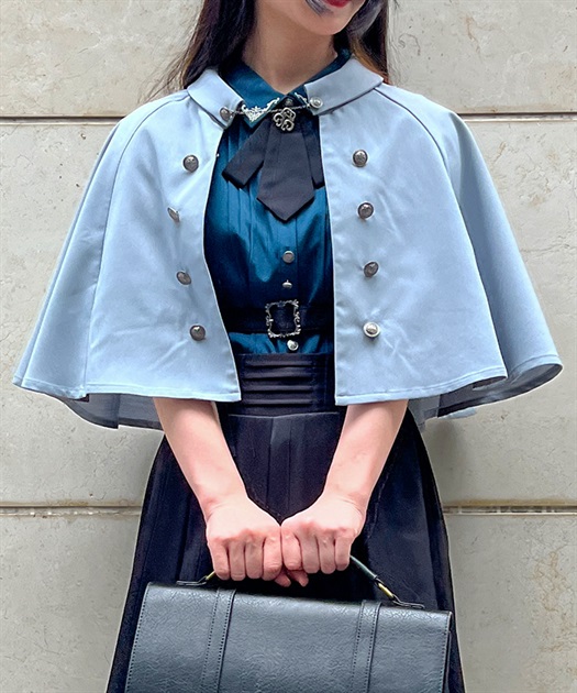 チェーン付きダブル釦ケープ | axes femme | axes femme online shop チェーン付きダブル釦ケープ | axes femme | axes femme online shop