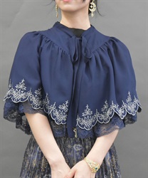 アラビアンナイト刺繍ケープ(紺-M)