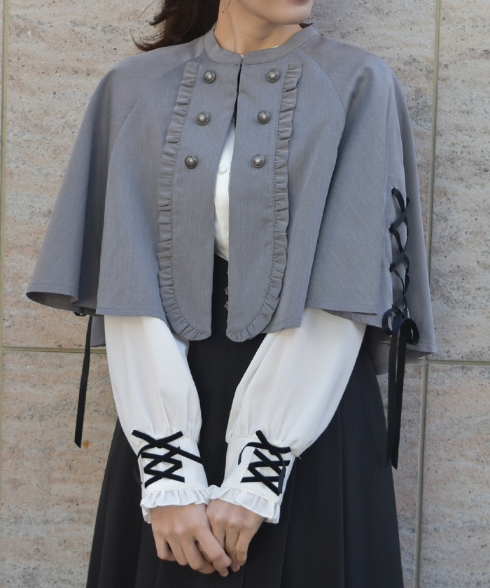 W釦レースアップケープ | axes femme online shop