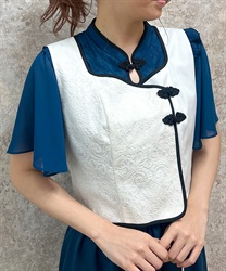チャイナ風JQ切替ベスト | outlet | axes femme online shop チャイナ風JQ切替ベスト | outlet | axes femme online shop