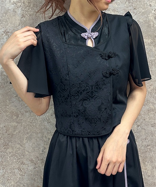 チャイナ風JQ切替ベスト | レディース服・レディース チャイナ風JQ切替ベスト | レディース服・レディース