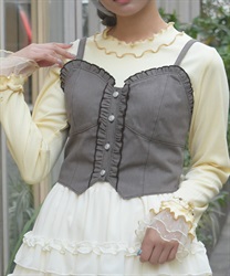 フリルビスチェ【WEB先行販売】(茶-F)