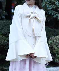 レース使いベルスリーブコート(生成り-F)