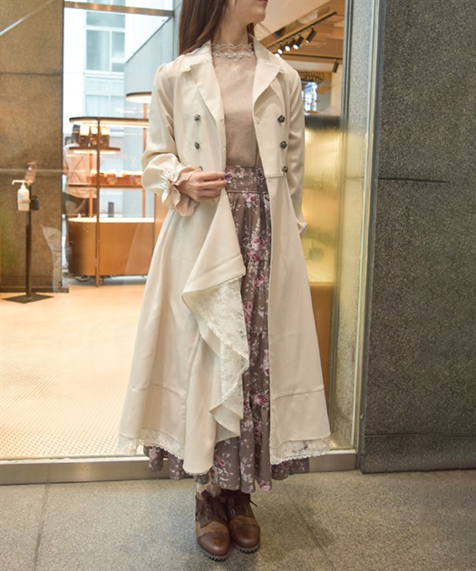 ラッフルフリルトレンチコート | outlet | axes femme online shop ラッフルフリルトレンチコート | outlet | axes femme online shop