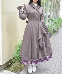 ラッフルフリルトレンチコート | outlet | axes femme online shop ラッフルフリルトレンチコート | outlet | axes femme online shop
