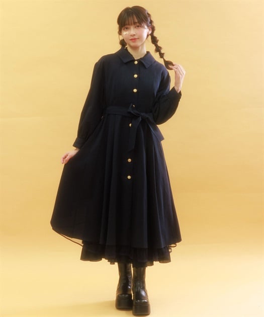 バックフリルトレンチコート【期間限定価格】 | axes femme バックフリルトレンチコート【期間限定価格】 | axes femme