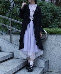 ボリュームフリルガウン【期間限定価格】(黒-F)