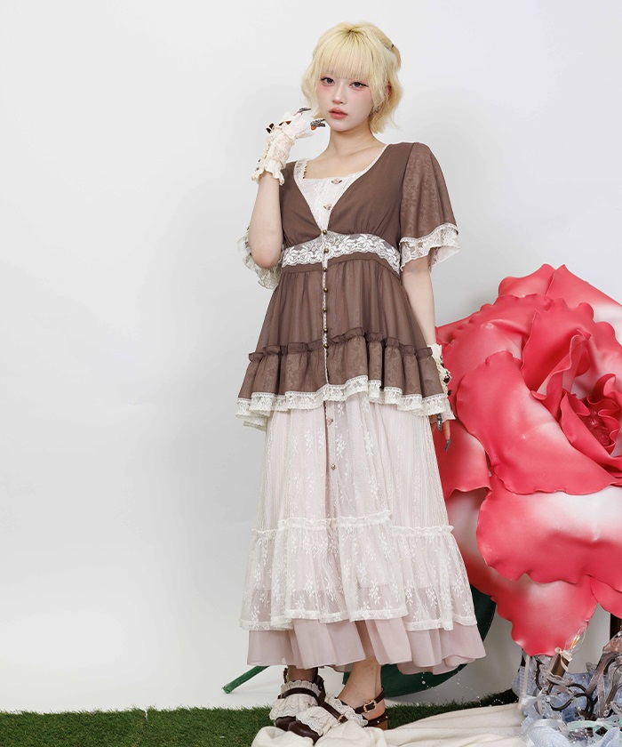 ミドル丈楊柳シフォンガウン | axes femme 公式オンラインショップ