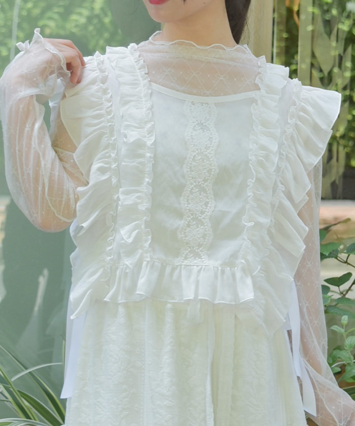 サイドリボンフリルベスト | axes femme | axes femme online shop