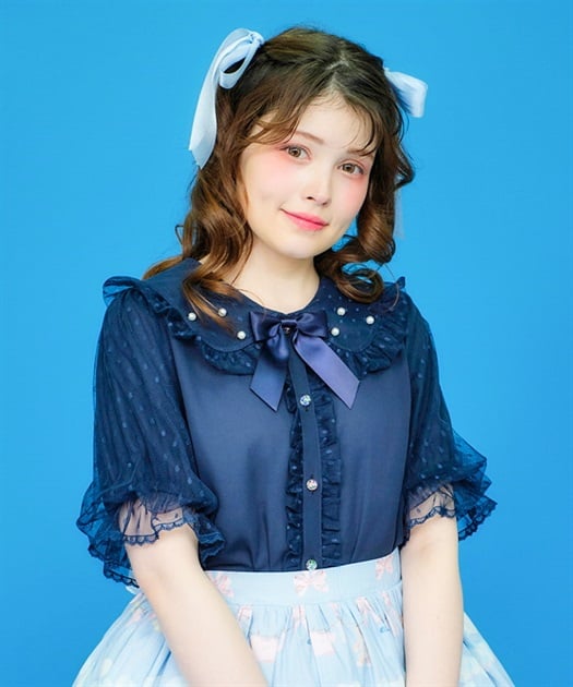 ドットチュール半袖ブラウス | レディース服・レディース ドットチュール半袖ブラウス | レディース服・レディース
