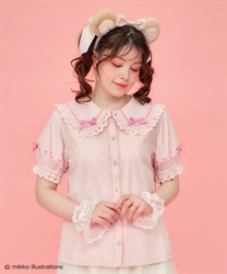 梯子レース半袖ブラウス【Web限定商品】【期間限定販売