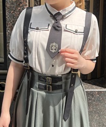 ミリタリー風タイ付ブラウス | outlet | axes femme online shop