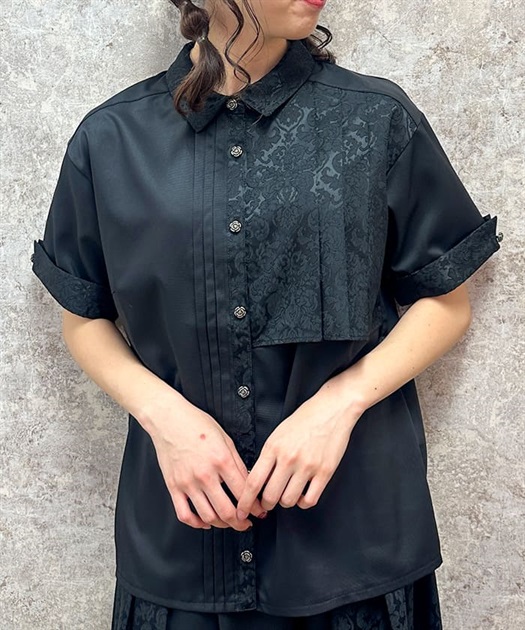 ジャカード切替シャツ | axes femme | axes femme online shop