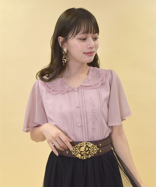 レースセーラー刺繍ブラウス | outlet | axes femme online shop レースセーラー刺繍ブラウス | outlet | axes femme online shop
