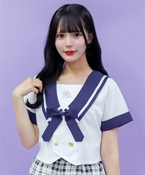 【海外輸入】 ダブルボタンセーラーブラウス レディース服・レディース | シャツ/ブラウス(長袖/七分)