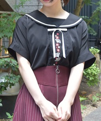 扇子×紅葉刺繍セーラーブラウス | レディース服・レディース 扇子×紅葉刺繍セーラーブラウス | レディース服・レディース