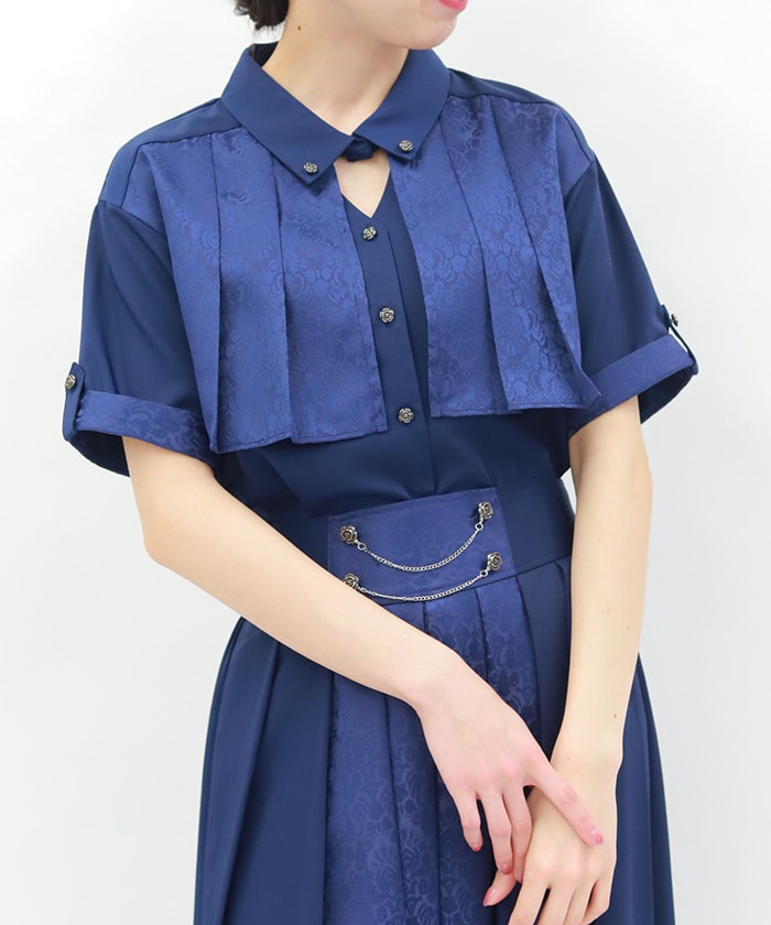 ジャカード×プリーツブラウス | axes femme | axes femme online ジャカード×プリーツブラウス | axes femme | axes femme online