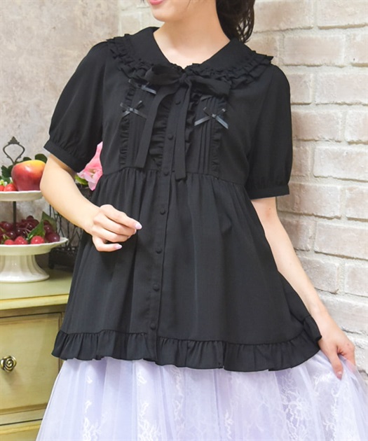 トッピングリボンロングブラウス | レディース服・レディース