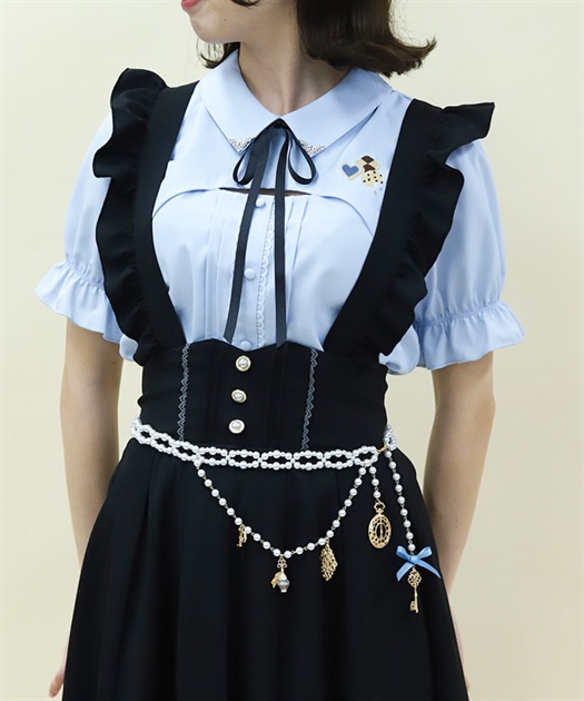 ビスケット刺繍レイヤードブラウス