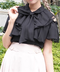 ２ＷＡＹオフショルフリルブラウス(黒-M)