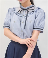 クラシカルブラウス【WEB先行販売】(サックス-F)