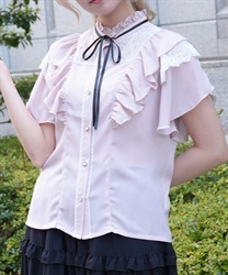 チューリップスリーブブラウス(ピンク-M)