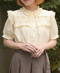 フロントギャザーブラウス【WEB先行販売】(イエロー-F)