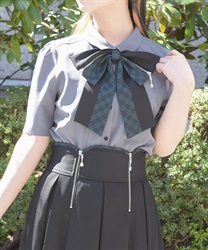 カトラリージップリボンブラウス(グレー-M)