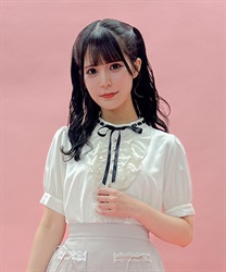 フリルデザインスタンドブラウス(生成り-M)