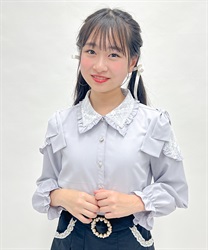 kids肩リボンデザインブラウス【期間限定価格】 | outlet | axes kids肩リボンデザインブラウス【期間限定価格】 | outlet | axes