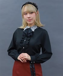 ゴシックバタフライ刺繍ブラウス【WEB先行販売】(黒-M)