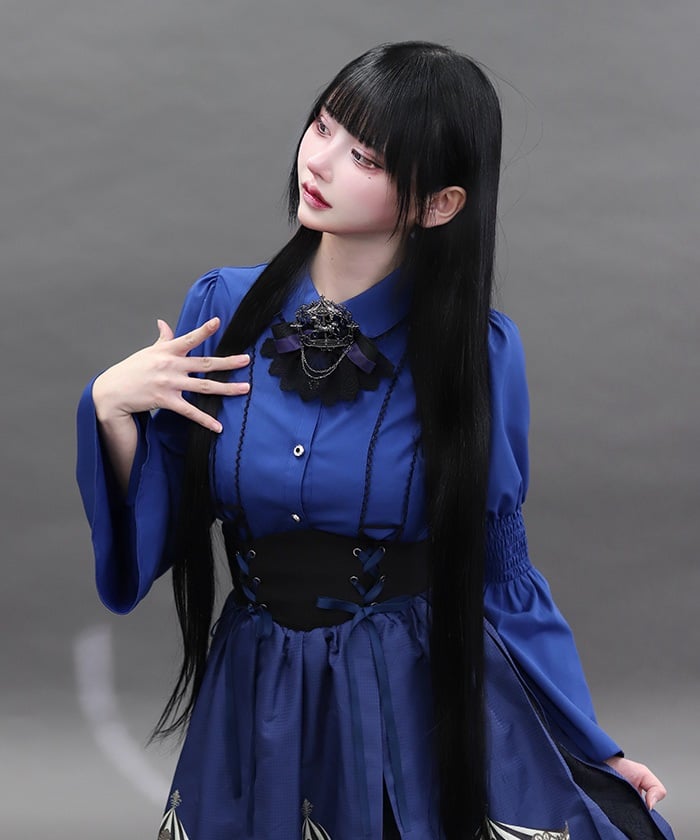 フレア袖レースアップブラウス【WEB先行販売】 | NIBBLE POISON | axes