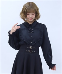 Ｗｉｓｈ　Ｈｅａｒｔブラウス(黒-M)