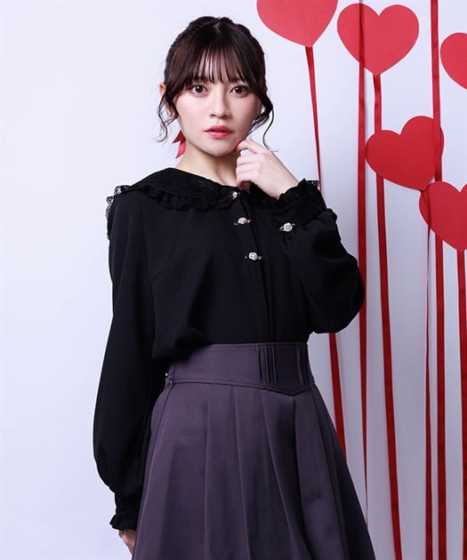 レース襟ブラウス【予約】