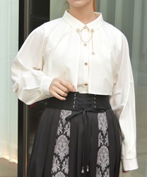 チェーン付オーバーブラウス(白-F)