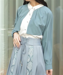 チェーン付オーバーブラウス(ミント-F)