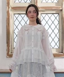 ブルゾン風フリルシアブラウス【予約】