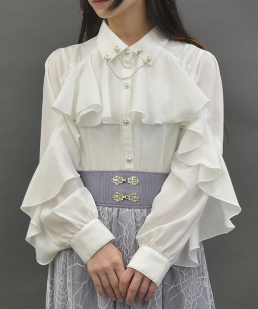 ダークロマンスフリルブラウス | POETIQUE | axes femme online shop ダークロマンスフリルブラウス | POETIQUE | axes femme online shop
