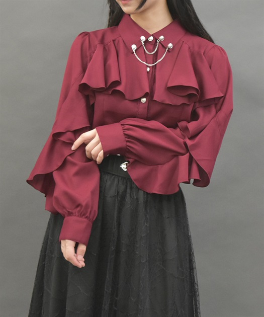 ダークロマンスフリルブラウス | POETIQUE | axes femme online shop ダークロマンスフリルブラウス | POETIQUE | axes femme online shop